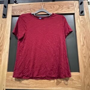 Luxe Deep Red Short Sleeve Tee